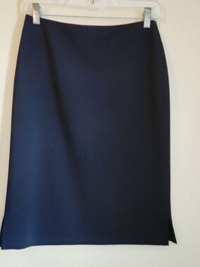 Vintage Ralph By Ralph Lauren Black Pencil Skirt with Side Slit